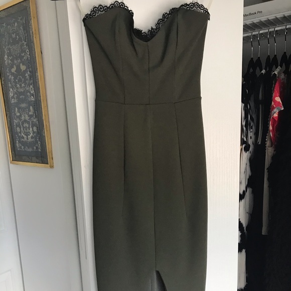 Nookie Dresses & Skirts - Nookie front-slit, bodycon cocktail dress